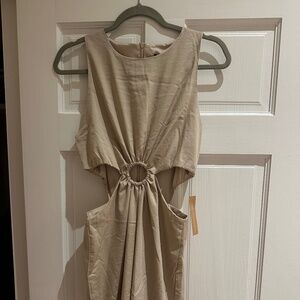 Few Moda sand cutout dress